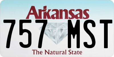 AR license plate 757MST