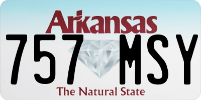 AR license plate 757MSY