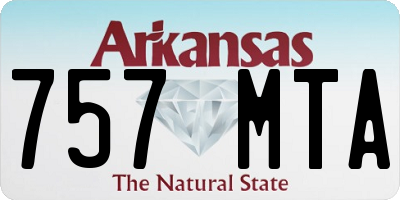 AR license plate 757MTA