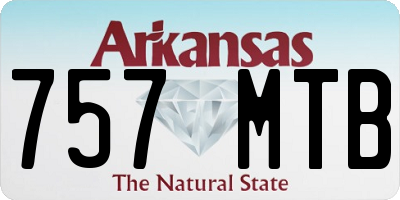 AR license plate 757MTB