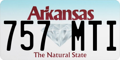 AR license plate 757MTI