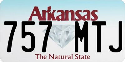 AR license plate 757MTJ