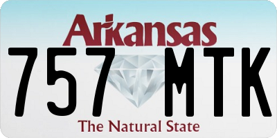 AR license plate 757MTK