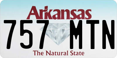AR license plate 757MTN