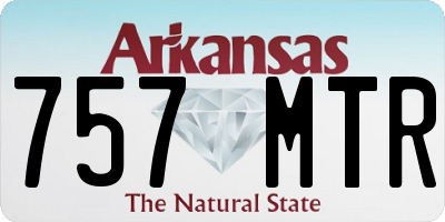 AR license plate 757MTR