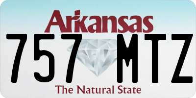 AR license plate 757MTZ