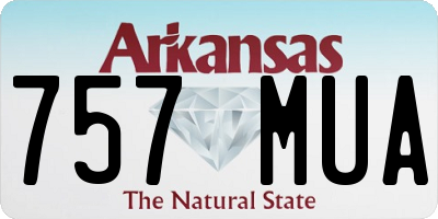 AR license plate 757MUA
