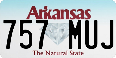 AR license plate 757MUJ