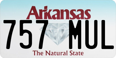 AR license plate 757MUL