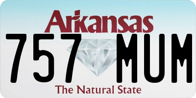 AR license plate 757MUM