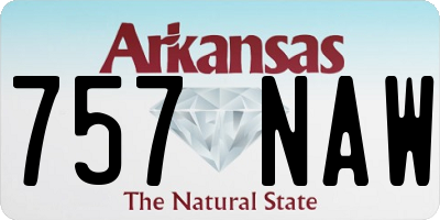AR license plate 757NAW