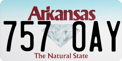 AR license plate 757OAY