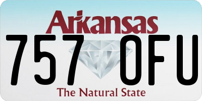 AR license plate 757OFU