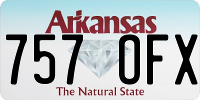 AR license plate 757OFX