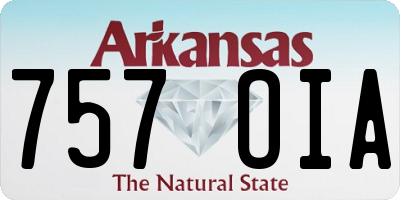 AR license plate 757OIA