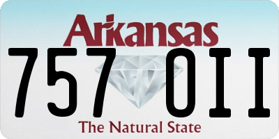 AR license plate 757OII