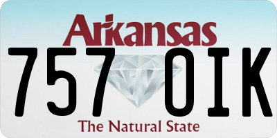 AR license plate 757OIK
