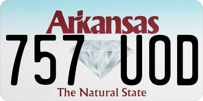 AR license plate 757UOD