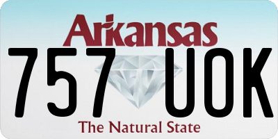 AR license plate 757UOK