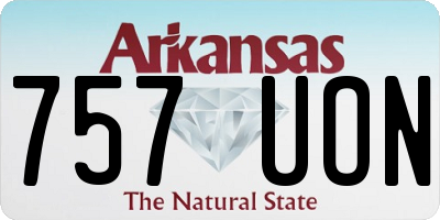 AR license plate 757UON