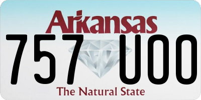 AR license plate 757UOO