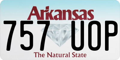 AR license plate 757UOP