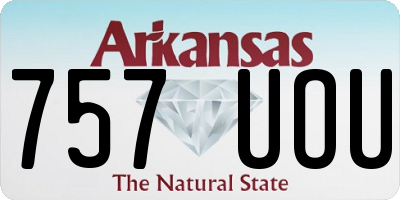 AR license plate 757UOU