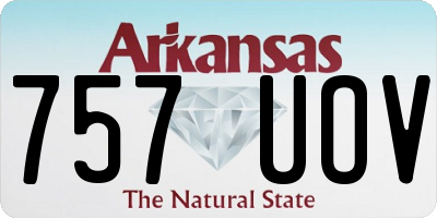 AR license plate 757UOV