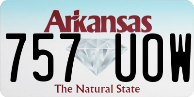 AR license plate 757UOW