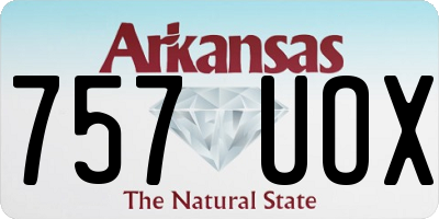 AR license plate 757UOX