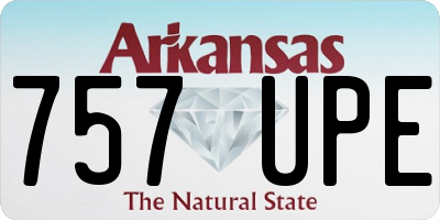 AR license plate 757UPE