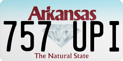 AR license plate 757UPI