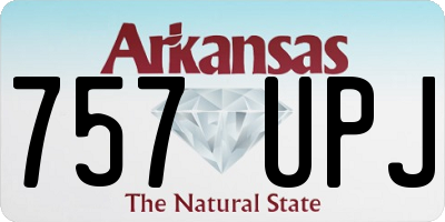 AR license plate 757UPJ