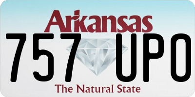 AR license plate 757UPO