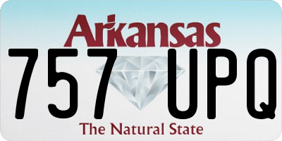 AR license plate 757UPQ
