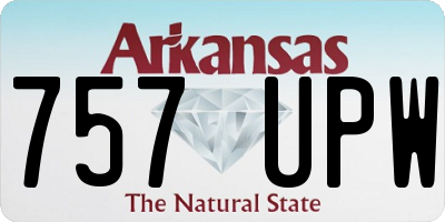 AR license plate 757UPW