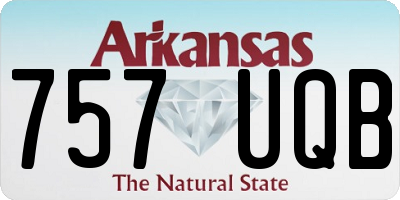 AR license plate 757UQB