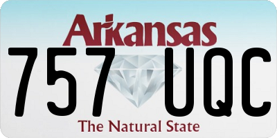 AR license plate 757UQC