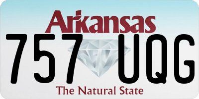 AR license plate 757UQG