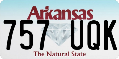 AR license plate 757UQK