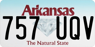 AR license plate 757UQV