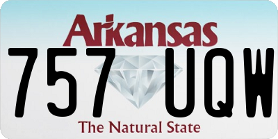 AR license plate 757UQW