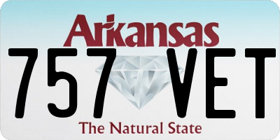 AR license plate 757VET