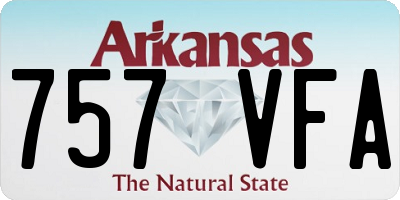 AR license plate 757VFA