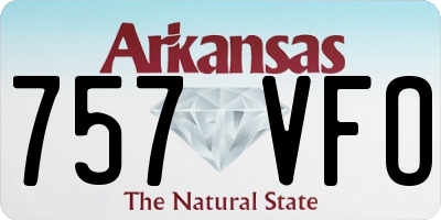 AR license plate 757VFO