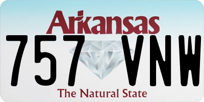 AR license plate 757VNW