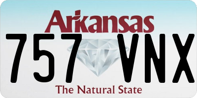 AR license plate 757VNX