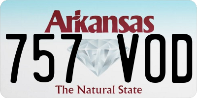 AR license plate 757VOD