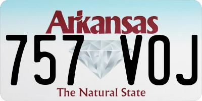 AR license plate 757VOJ