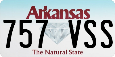 AR license plate 757VSS